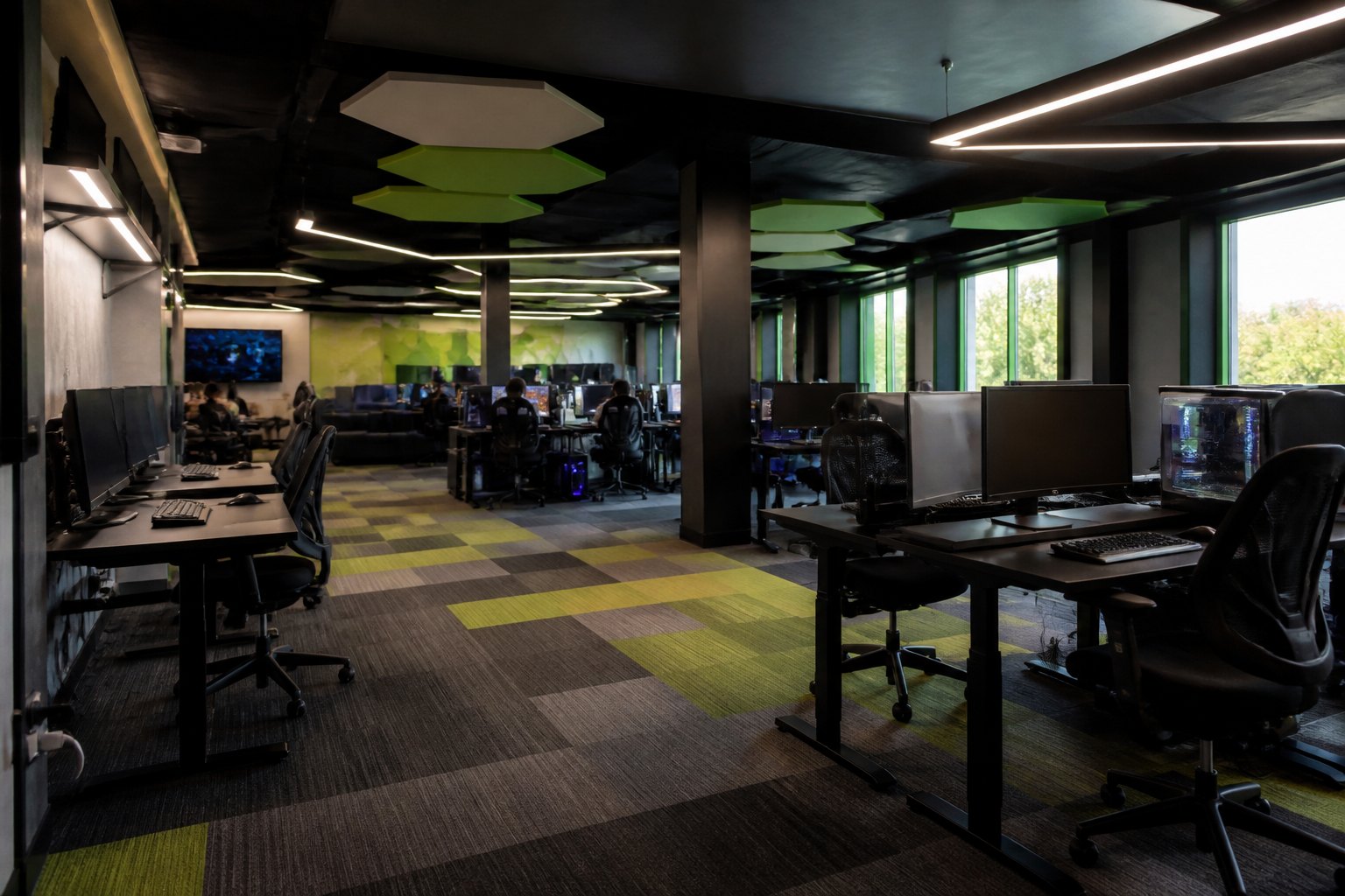 Interior of the PLAY TERMINAL gaming club